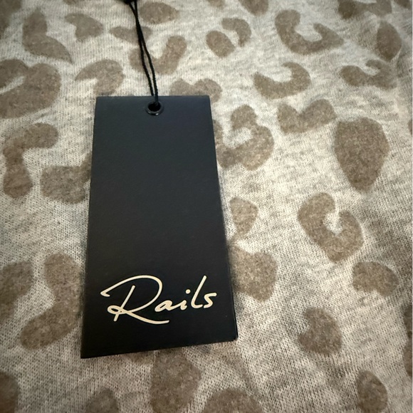 Brand New Rails Leopard Print Sweater with Zippers Size M - Picture 2 of 7